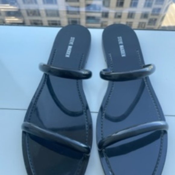 Steve Madden - Double strap jelly sandal - black - size 7 - Picture 2 of 5